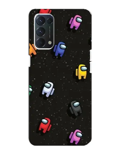 Чехол для OPPO F19 с картинкой «Космический паттерн Among Us»