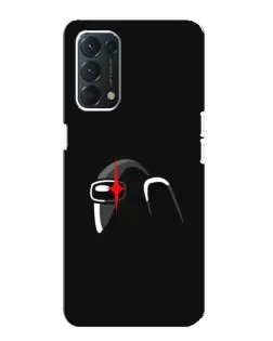 Чехол для OPPO F19 с картинкой «Among Us шлем»