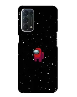 Чехол для OPPO F19 с картинкой «Красный Among Us»