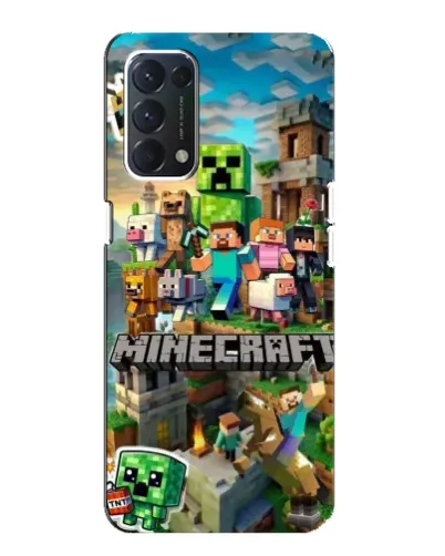Чехол для OPPO F19 с картинкой «Замок Minecraft»