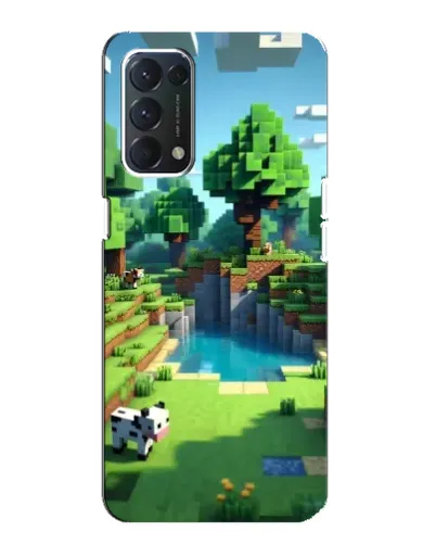 Чехол для OPPO F19 с картинкой «Minecraft летний день»