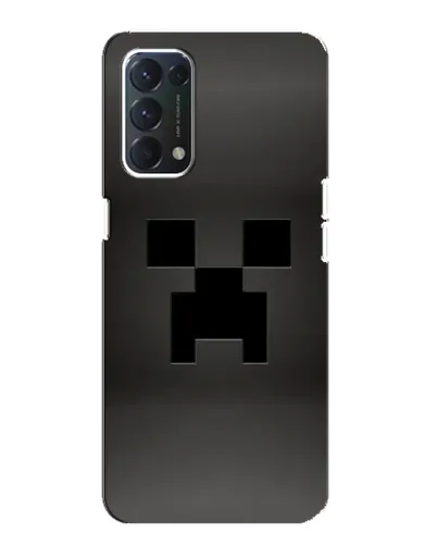 Чехол для OPPO F19 с картинкой «Черный крипер градиент»