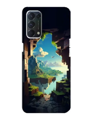 Чехол для OPPO F19 с картинкой «Вид из пещеры»