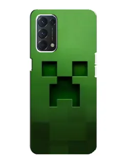Чехол для OPPO F19 с картинкой «Крипер микро-дизайн»