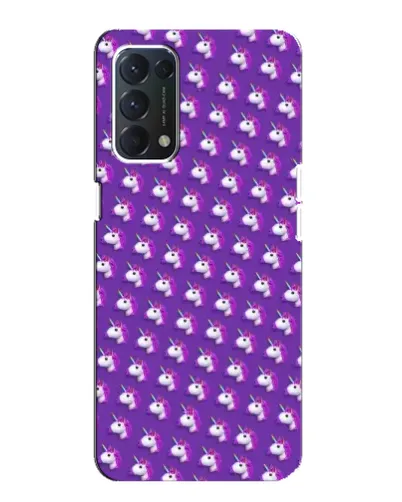 Чехол для OPPO F19 с картинкой «Единороги на фиолетовом» Чехол для OPPO F19 с картинкой «Единороги на фиолетовом»