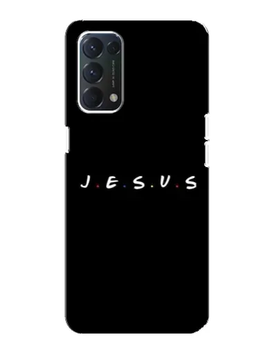 Чехол для OPPO F19 с картинкой «Точки веры J.E.S.U.S.»