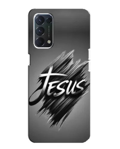 Чехол для OPPO F19 с картинкой «Надпись Jesus Graffiti»