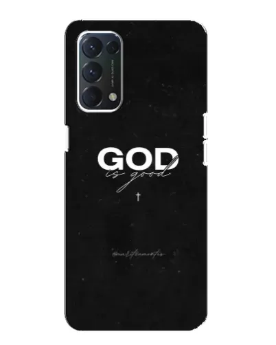 Чехол для OPPO F19 с картинкой «GOD — Бог над всем»