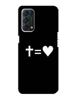 Чехол для OPPO F19 с картинкой «Крест и Сердце»