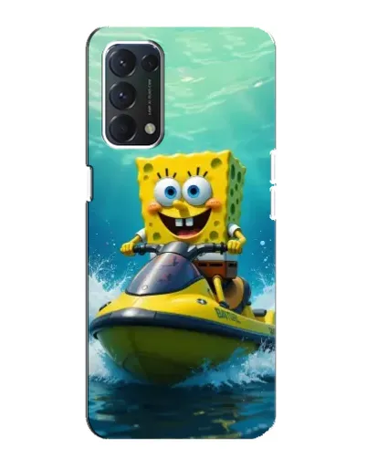 Чехол для OPPO F19 с картинкой «Спанч Боб на гидроцикле» Чехол для OPPO F19 с картинкой «Спанч Боб на гидроцикле»