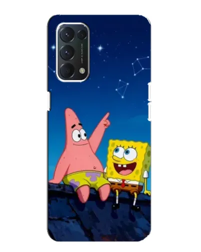 Чехол для OPPO F19 с картинкой «Губка Боб и Патрик ночью» Чехол для OPPO F19 с картинкой «Губка Боб и Патрик ночью»