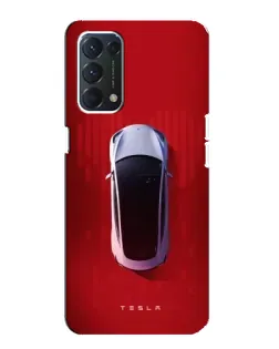 Чехол для OPPO F19 с картинкой «Tesla Top View»