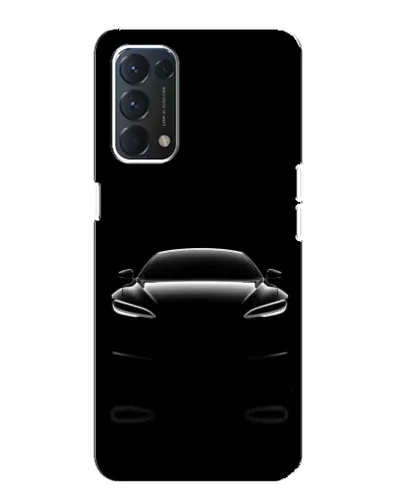 Чехол для OPPO F19 с картинкой «Силуэт Tesla Night»