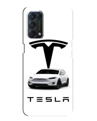 Чехол для OPPO F19 с картинкой «Tesla White Style»