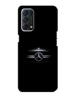 Чехол для OPPO F19 с картинкой «Mercedes — абстрактные линии»