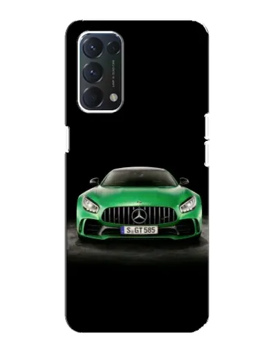 Чехол для OPPO F19 с картинкой «Mercedes — неоновый лого»