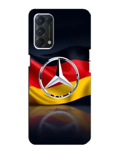 Чехол для OPPO F19 с картинкой «Mercedes — флаг Германии»