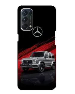 Чехол для OPPO F19 с картинкой «Mercedes G-Class красный»
