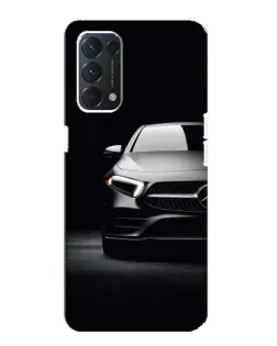 Чехол для OPPO F19 с картинкой «Свет фар Mercedes»