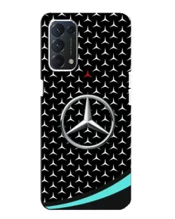 Чехол для OPPO F19 с картинкой «Mercedes — бирюзовый акцент»