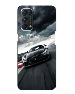 Чехол для OPPO F19 с картинкой «Гоночный Mercedes AMG»