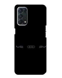 Чехол для OPPO F19 с картинкой «Audi — световой подпись»
