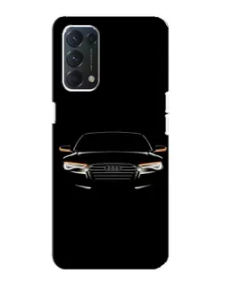 Чехол для OPPO F19 с картинкой «Audi — ночной контур» Чехол для OPPO F19 с картинкой «Audi — ночной контур»