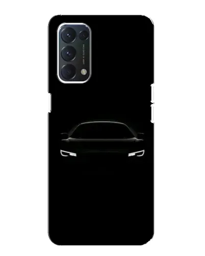 Чехол для OPPO F19 с картинкой «Взгляд Audi в темноте»