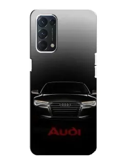 Чехол для OPPO F19 с картинкой «Audi — градиентный контур» Чехол для OPPO F19 с картинкой «Audi — градиентный контур»