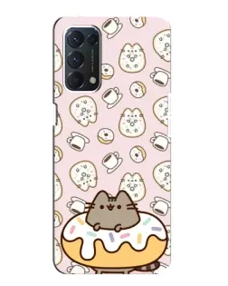 Чехол для OPPO F19 с картинкой «Пушин на пончике»