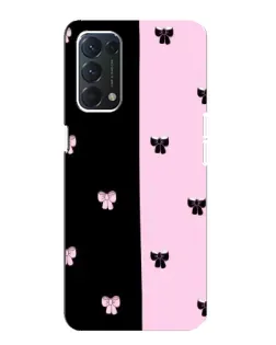 Чехол для OPPO F19 с картинкой «Контрастные банты»