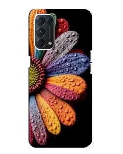 Чехол для OPPO F19 с картинкой «Радужный цветок»