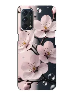 Чехол для OPPO F19 с картинкой «Нежная сакура и капли»