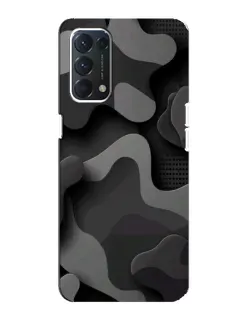 Чехол для OPPO F19 с картинкой «Темный абстрактный камуфляж» Чехол для OPPO F19 с картинкой «Темный абстрактный камуфляж»