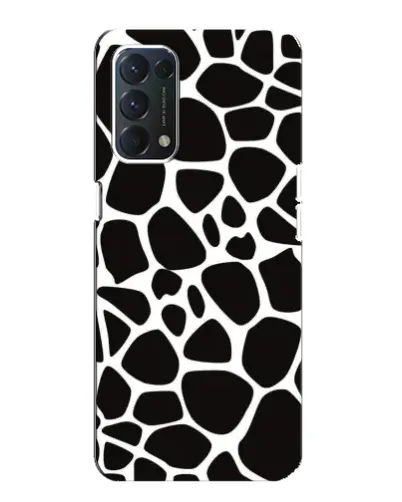 Чехол для OPPO F19 с картинкой «Черно-белый жираф»