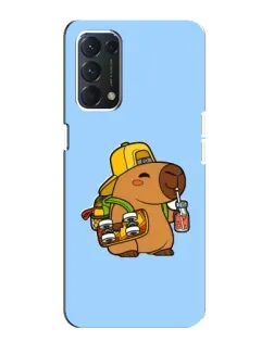 Чехол для OPPO F19 с картинкой «Капибара на скейте» Чехол для OPPO F19 с картинкой «Капибара на скейте»
