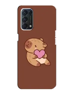 Чехол для OPPO F19 с картинкой «Капибара с сердцем» Чехол для OPPO F19 с картинкой «Капибара с сердцем»