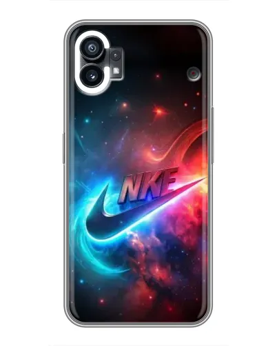 Чехол для OPPO F31 с картинкой «Огненный логотип Nike»