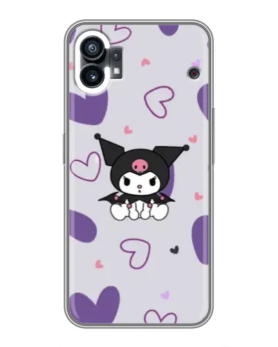 Чехол для OPPO F31 с картинкой «Kuromi и лавандовые сердца»