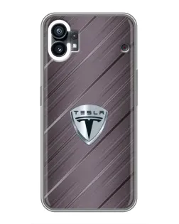 Чехол для OPPO F31 с картинкой «Металлическая текстура Tesla»