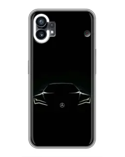 Чехол для OPPO F31 с картинкой «Mercedes — силуэт авто»