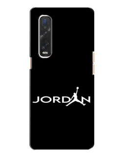 Чохол для OPPO Find X2 з картинкою «Jordan White Logo»