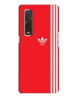 Чехол для OPPO Find X2 с картинкой «Красный минимализм Adidas»