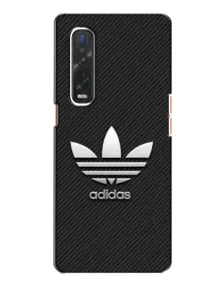Чехол для OPPO Find X2 с картинкой «Adidas Карбоновая текстура»