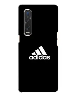 Чехол для OPPO Find X2 с картинкой «Черная классика Adidas»