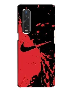 Чехол для OPPO Find X2 с картинкой «Красные брызги Nike» Чехол для OPPO Find X2 с картинкой «Красные брызги Nike»