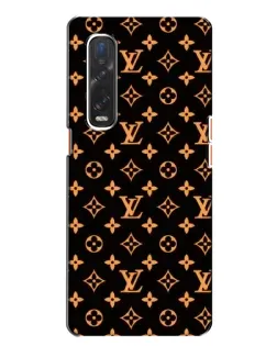 Чехол для OPPO Find X2 с картинкой «Золотая монограмма LV»