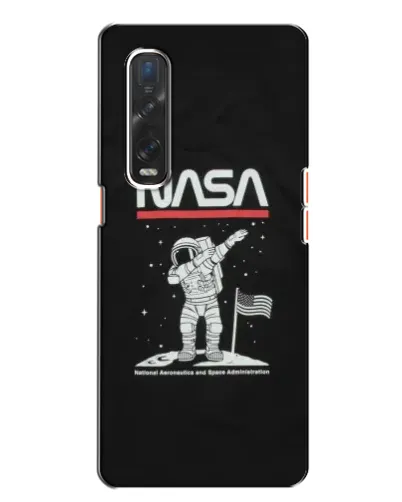 Чохол для OPPO Find X2 з картинкою «NASA — крокуємо по Місяцю»