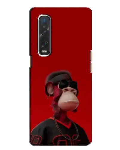 Чехол для OPPO Find X2 с картинкой «Bored Ape в красном»