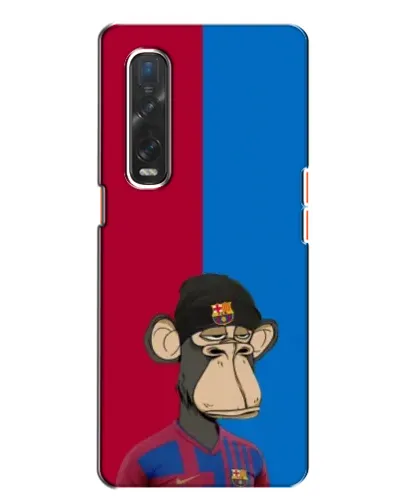 Чехол для OPPO Find X2 с картинкой «Bored Ape — фанат Барсы»